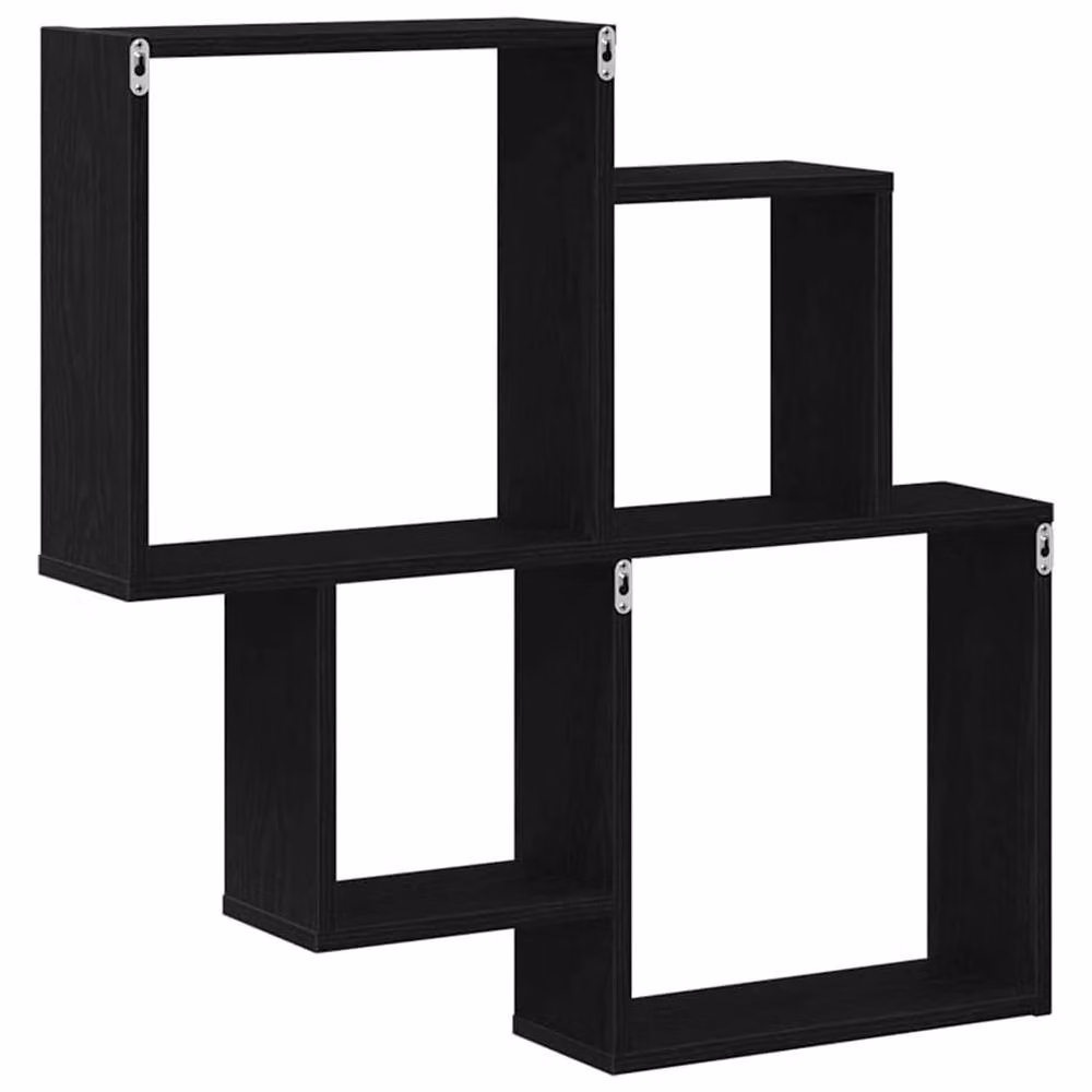Berkfield Home Modern Black Oak Wall Mounted Cabinet, W: 80 cm, D: 15 cm, H: 78.5 cm – 4