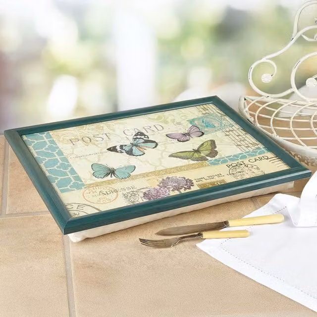 Creative Tops Postcard Lap Tray, Green, W: 44 cm, D: 34 cm