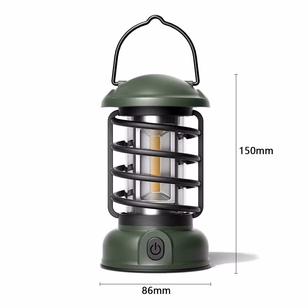 Leaper Vintage Rechargeable LED Camping Lantern in Green – 2