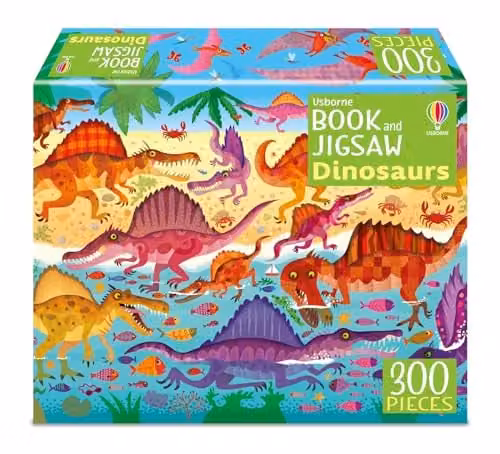 Usborne Dinosaurs Book and Jigsaw Set, Multicolour