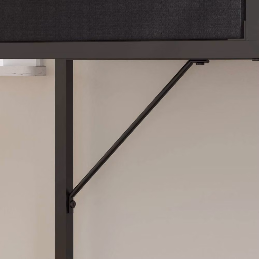 VOGREX Black MDF and Metal Console Table with 2 Fabric Drawers, W/D/H: 70 x 35 x 35 cm – 3