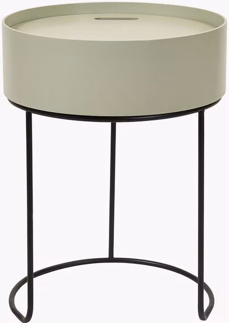 Pacific Lifestyle Hugo Wood and Metal Storage Table in Green and Black
