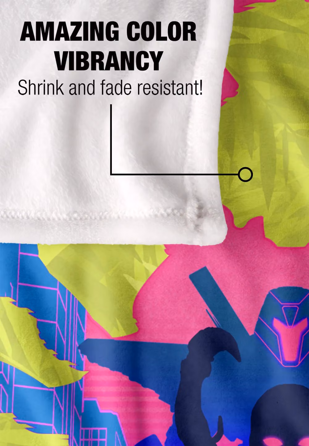 Blue Beetle (2023) Super Soft Throw Blanket, White and Multicolour, W: 152 cm, D: 127 cm – 3