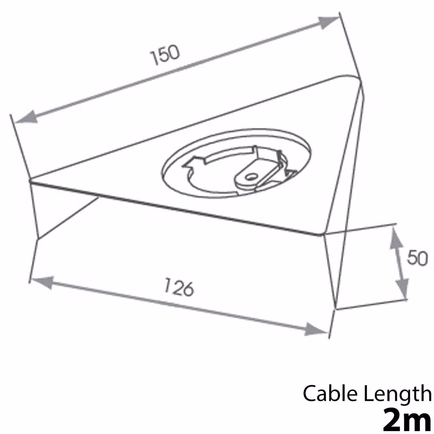 Loops 4x Brushed Nickel Triangle Surface Under Cabinet Kitchen LED Light Kit, Natural White, Silver – 3