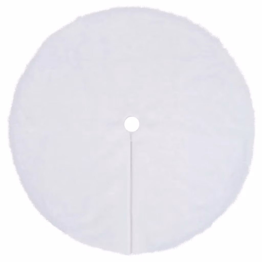 Berkfield Home White Faux Christmas Tree Skirt, 90 cm Diameter – 2