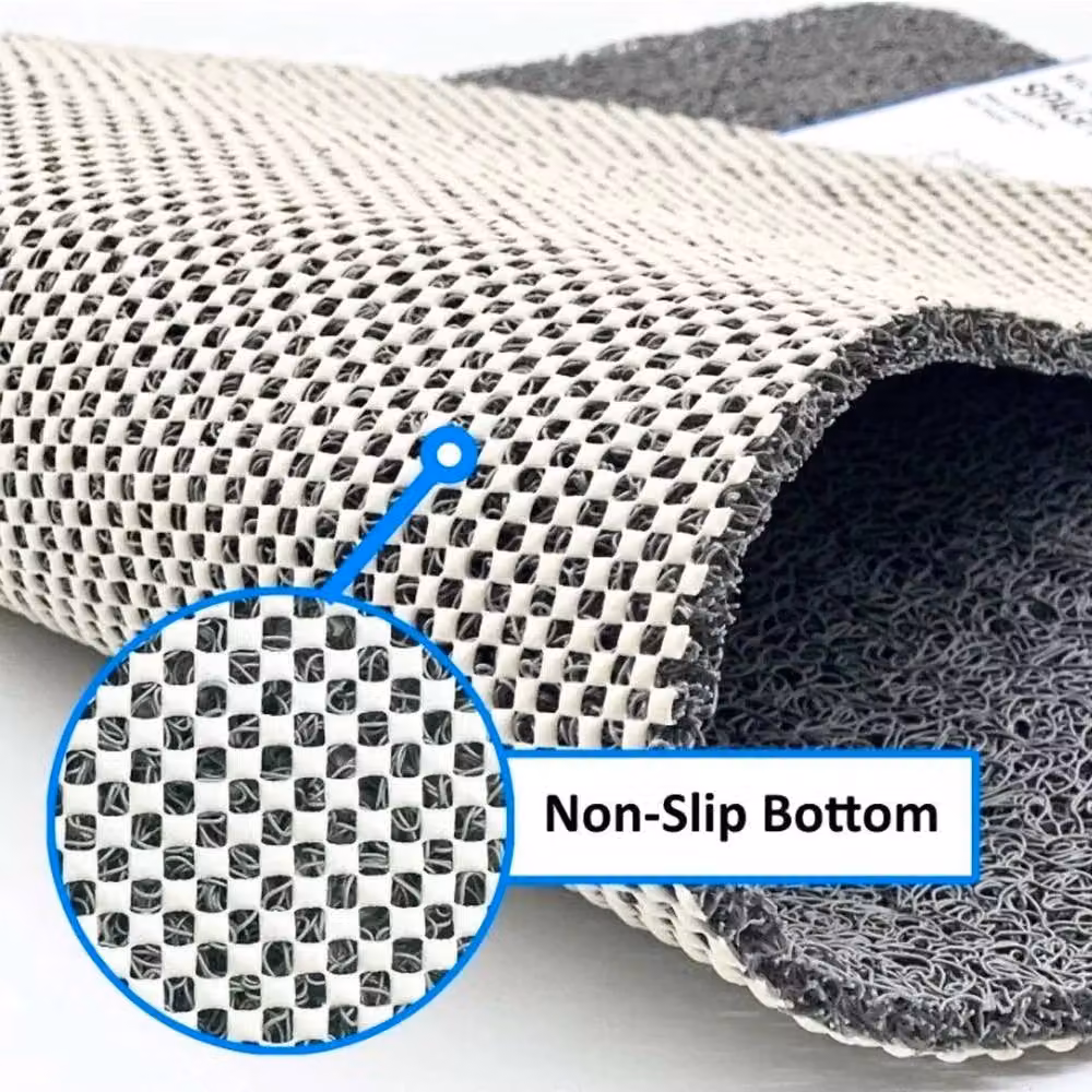 NESTLUNE Non-Slip Anti-Mould Star Corner Shower Mat, Grey, W/D/H: 53 x 53 x 1 cm – 3