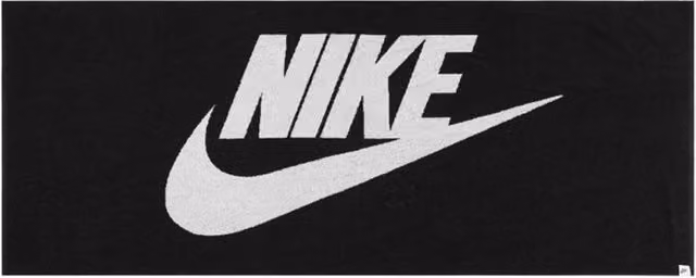 Nike Black Fluffy Cotton Graphic Beach Towel