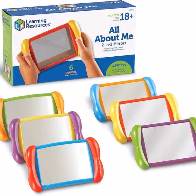 Learning Resources All About Me 2 in 1 Toddler Learning Mirrors in Multicolour