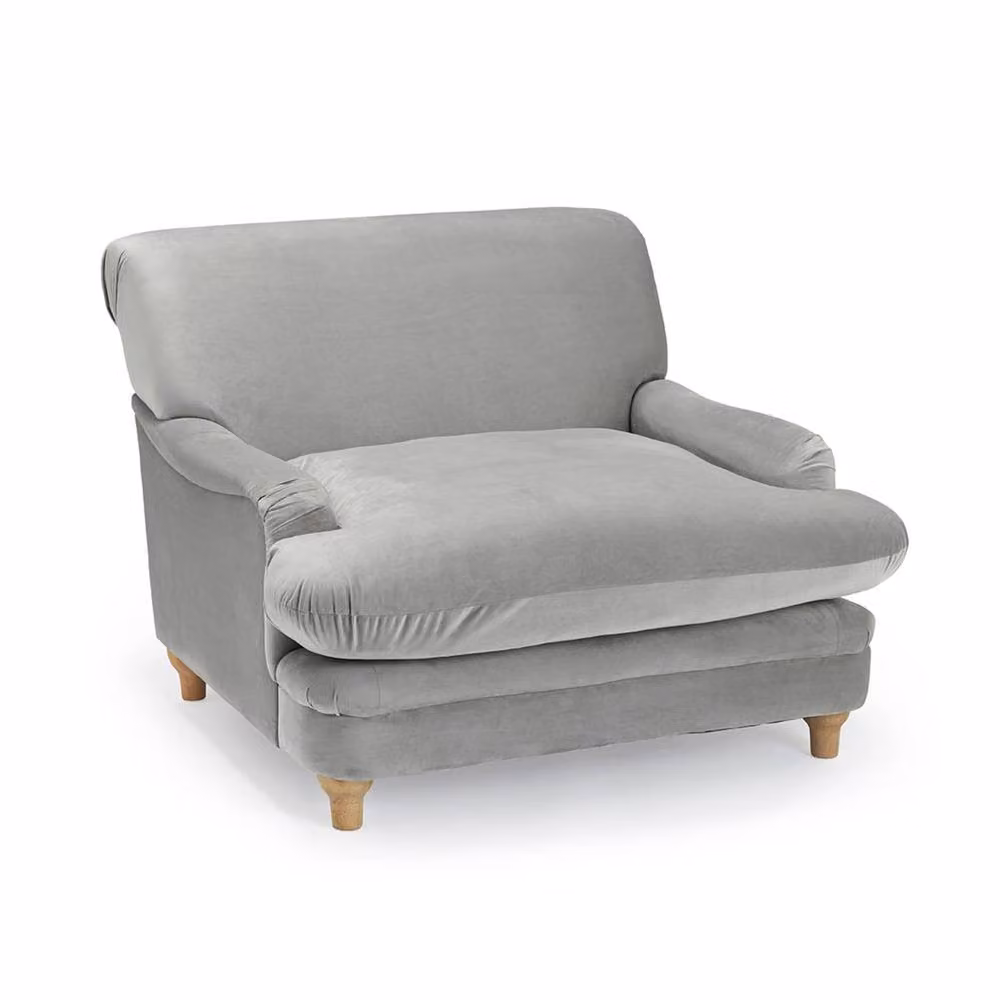 Wyld Haus Bambola Armchair in Soft Grey Chenille Fabric – 2