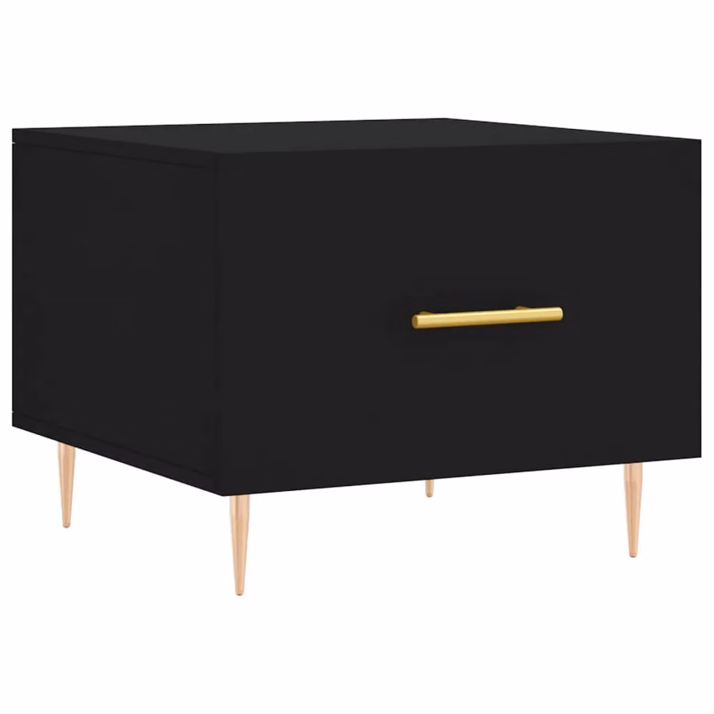 Berkfield Home Set of 2 Black Square Coffee Tables in Engineered Wood, W/D/H: 50 x 50 x 40 cm – 3