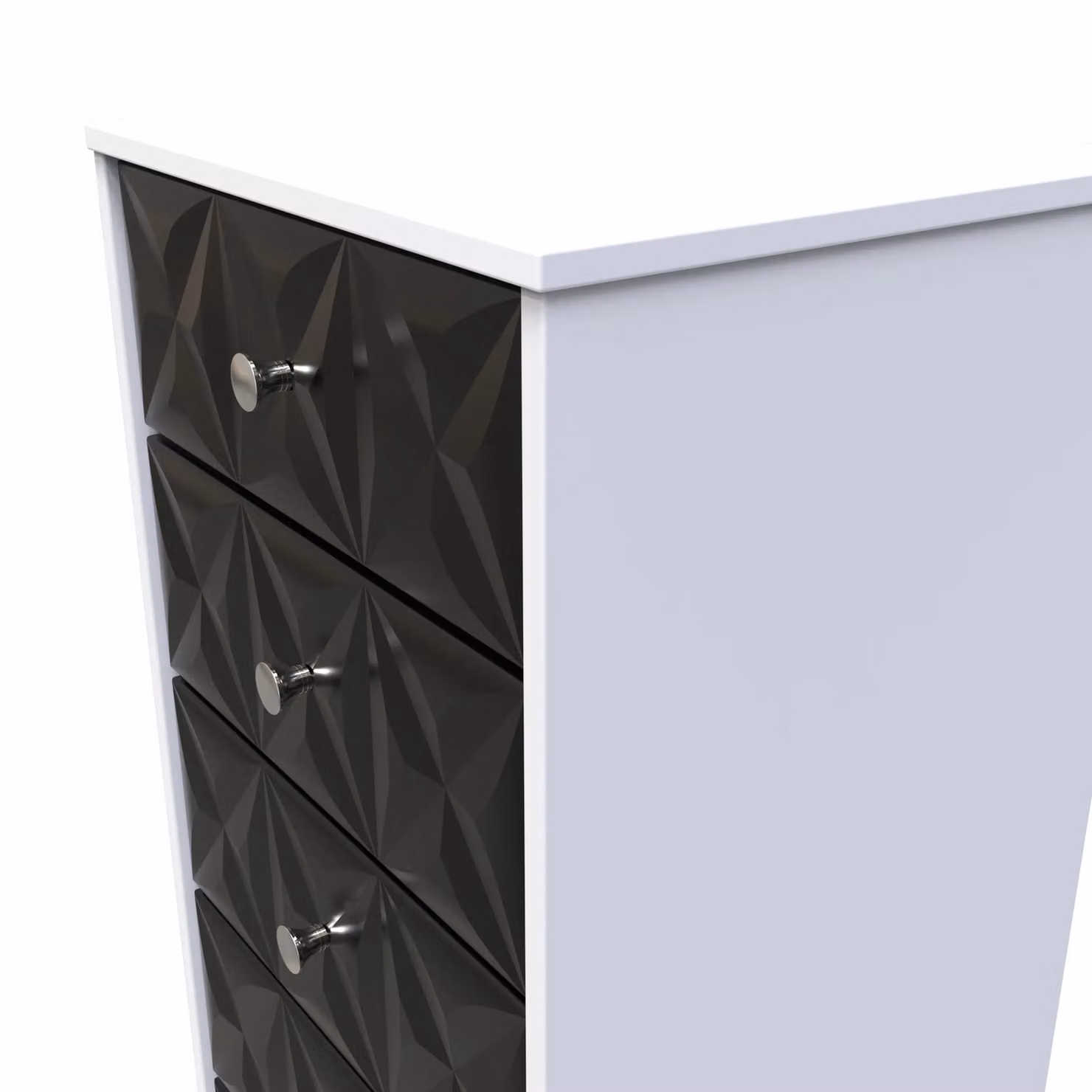Ready Assembled 2 U Toledo 5 Drawer Tallboy in True Black – 3