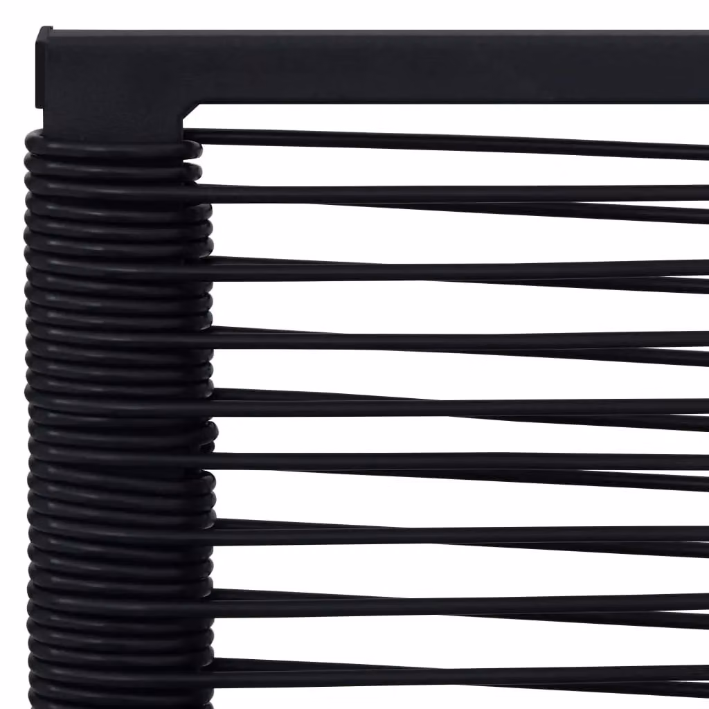 Berkfield Home Set of 2 Modern Black PVC Rattan Garden Chairs with Armrests and Powder Coated Steel Frame – 3