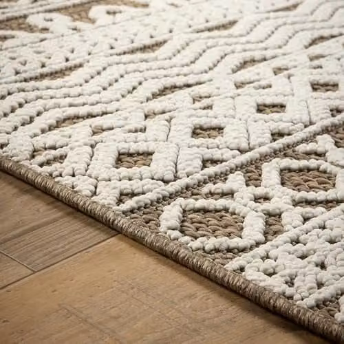 Giza Carpet Origins Atlas Graphic Striped Boho Kitchen Rug in Brown, W: 160 cm, L: 230 cm – 3