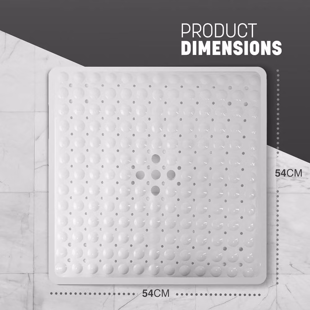 Keplin Non-Slip Shower Mat in White, W/D/H: 54 x 54 x 54 cm – 2