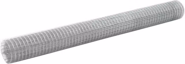 Berkfield Home Galvanised Steel Chicken Wire Fence, Silver, 25 x 1.5 m
