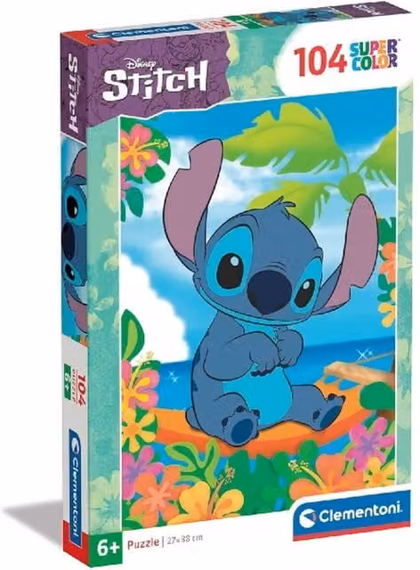Clementoni Disney Stitch 104 Piece Jigsaw Puzzle in Multicolour and Purple