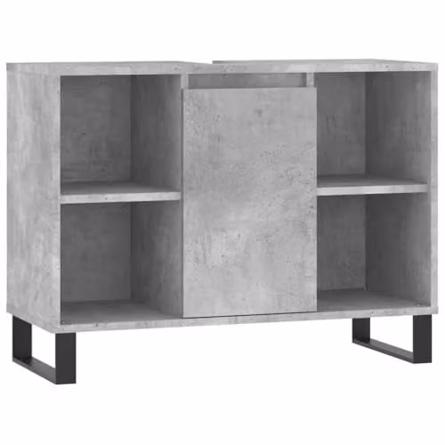 vidaXL Industrial Bathroom Cabinet in Concrete Grey, W/D/H: 80 x 33 x 60 cm – 1