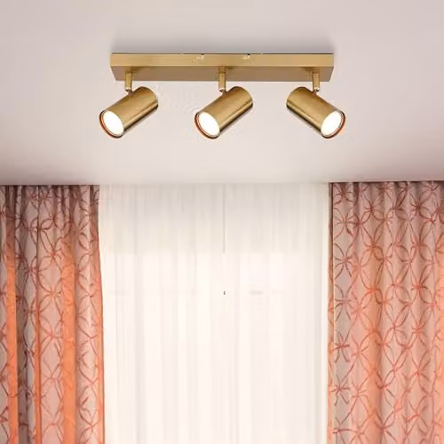 Globo Lighting Robby Modern Bar Ceiling Spotlight in Gold, 3x GU10 Sockets – 2
