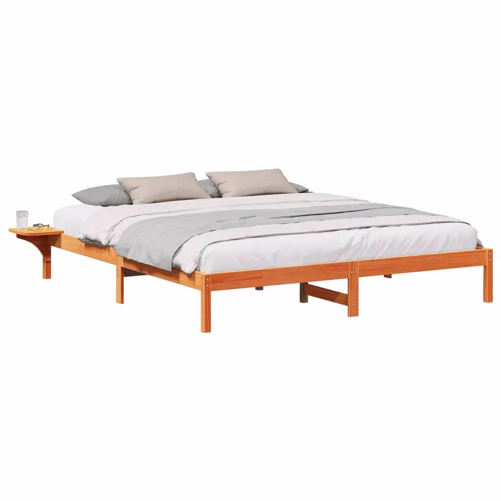 Berkfield Home Solid Pine Wood Bed Frame in Wax Brown, 180 x 200 cm – 2