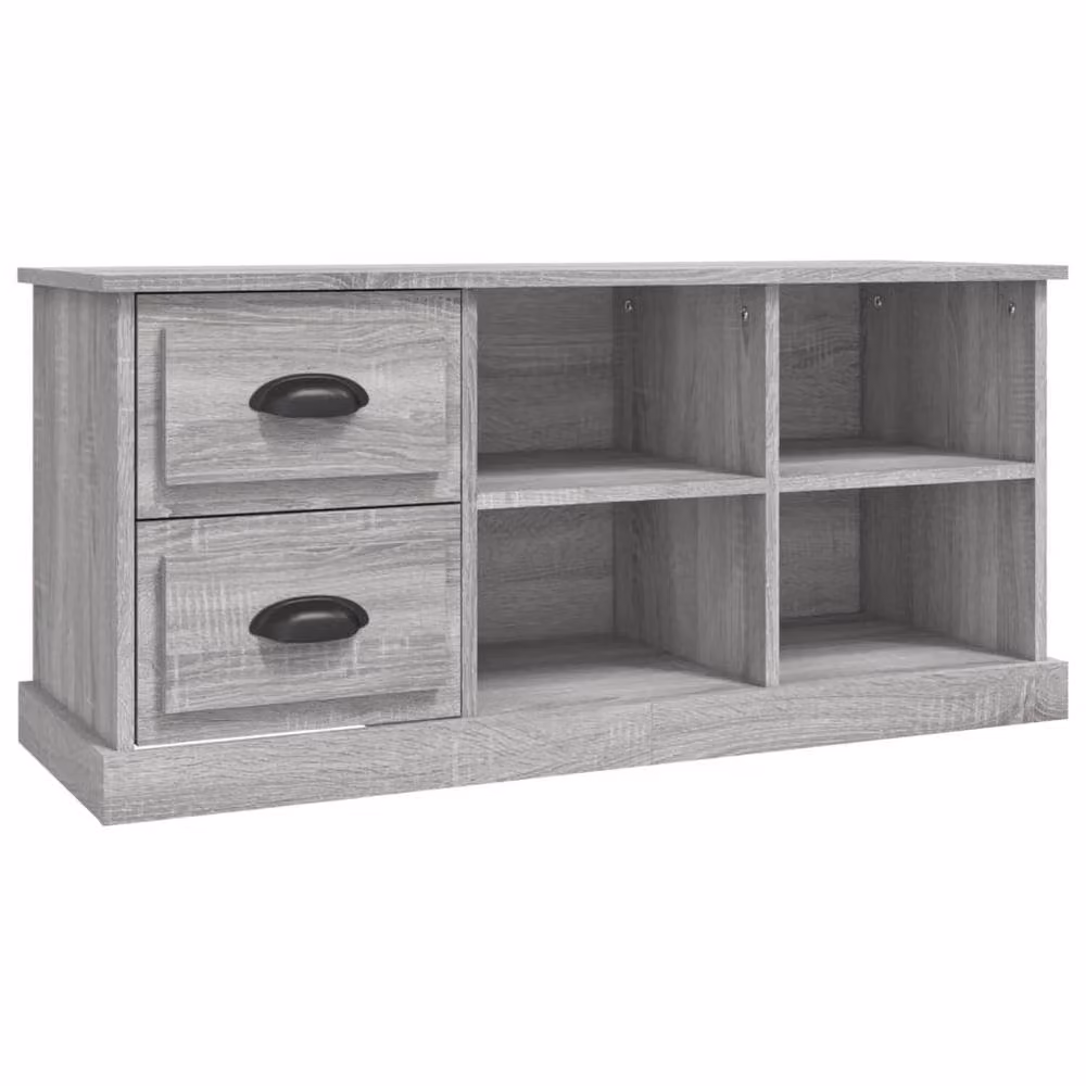Berkfield Home Modern Grey Sonoma TV Cabinet in Matt Engineered Wood W/D/H: 102 x 35.5 x 47.5 cm – 2