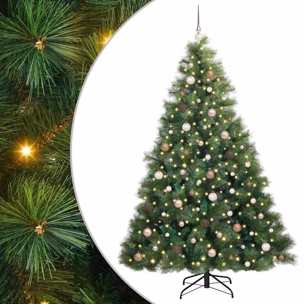 Berkfield Home Artificial Green Christmas Tree with 300 LEDs, Height: 210 cm – 2