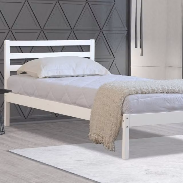 Flintshire Furniture Maxwell Single Bed in White, 90 x 190 cm