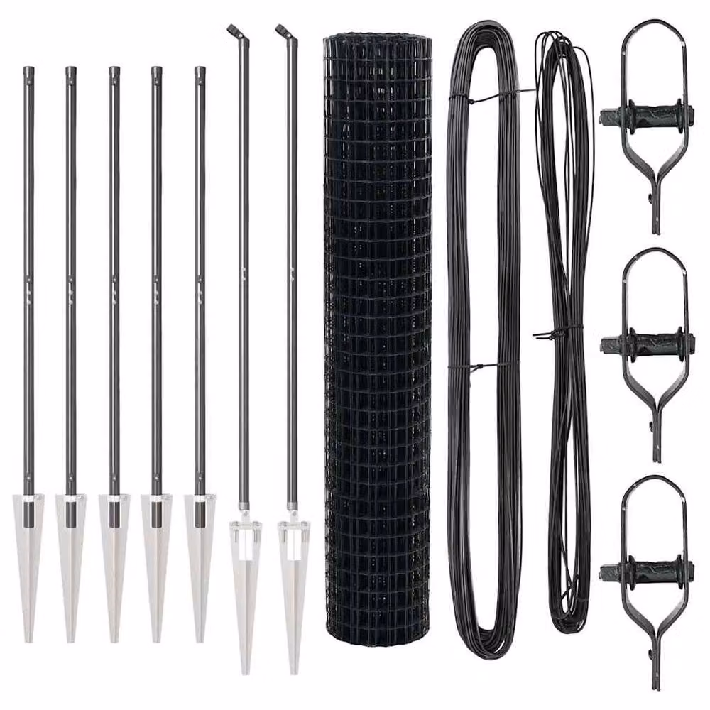 Berkfield Home Versatile Euro Fence with 7 Spike Posts, Grey Galvanised Steel, W: 10 m, H: 1.5 m – 4