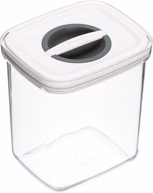 MasterClass Smart Seal Airtight and Leakproof Rectangular Food Container, 1.3 l, Grey and Transparent