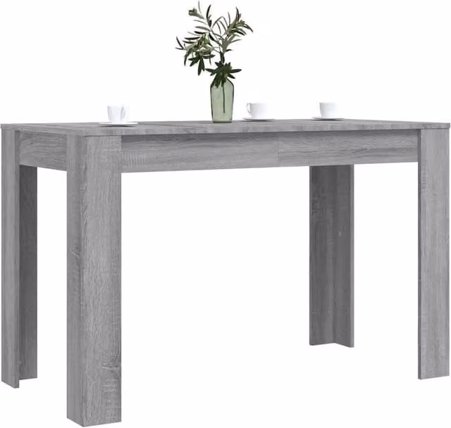 Berkfield Home Elegant Rectangular Dining Table in Grey Sonoma, W/D/H: 120 x 60 x 76 cm – 1