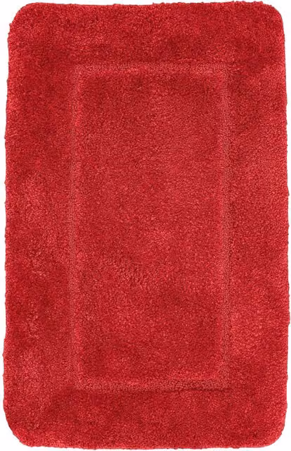 Velosso Red Cashmere Feel Microfibre Anti Slip Bath and Pedestal Mat