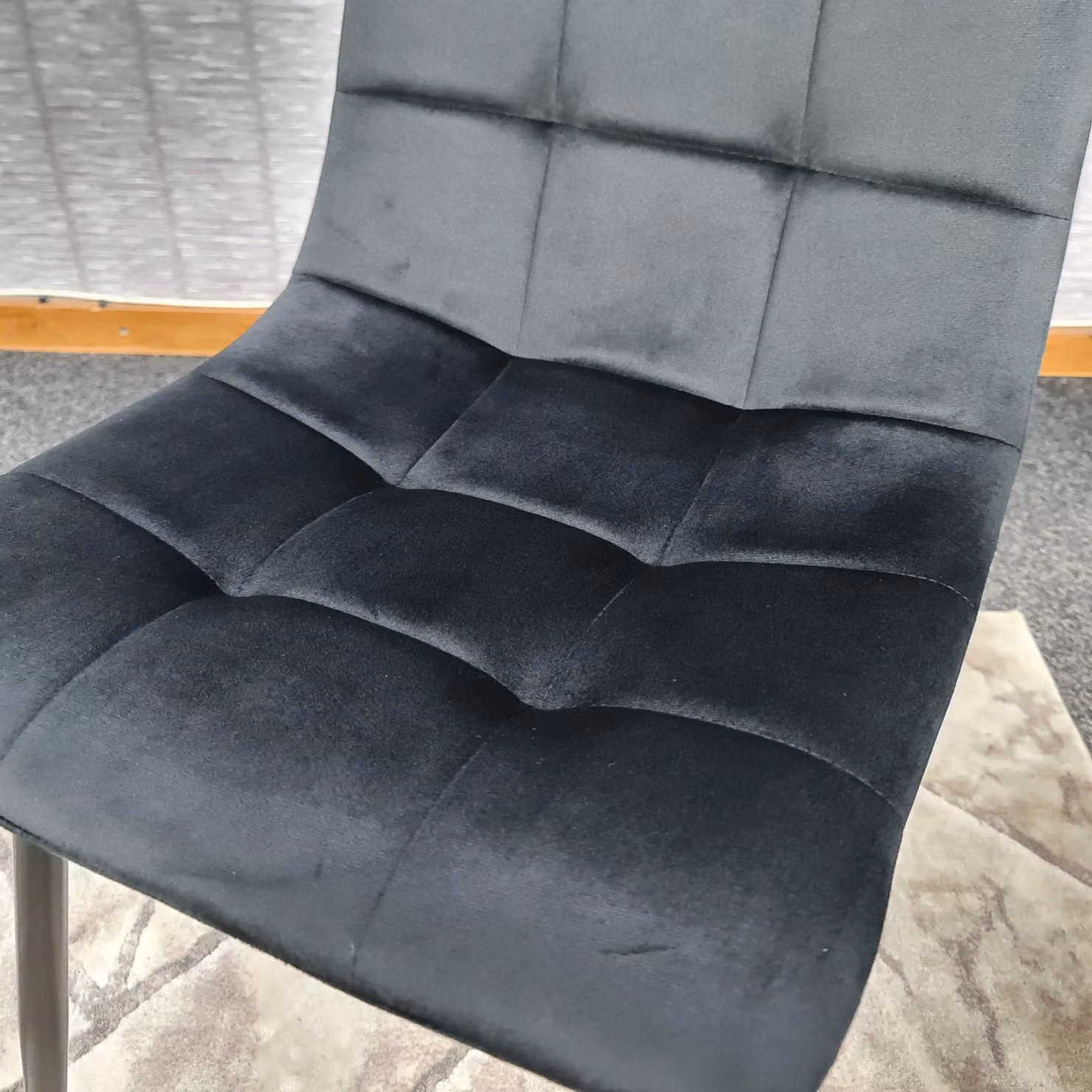 Kosy Koala Set of 2 Black Velvet Tufted Dining Chairs – 5