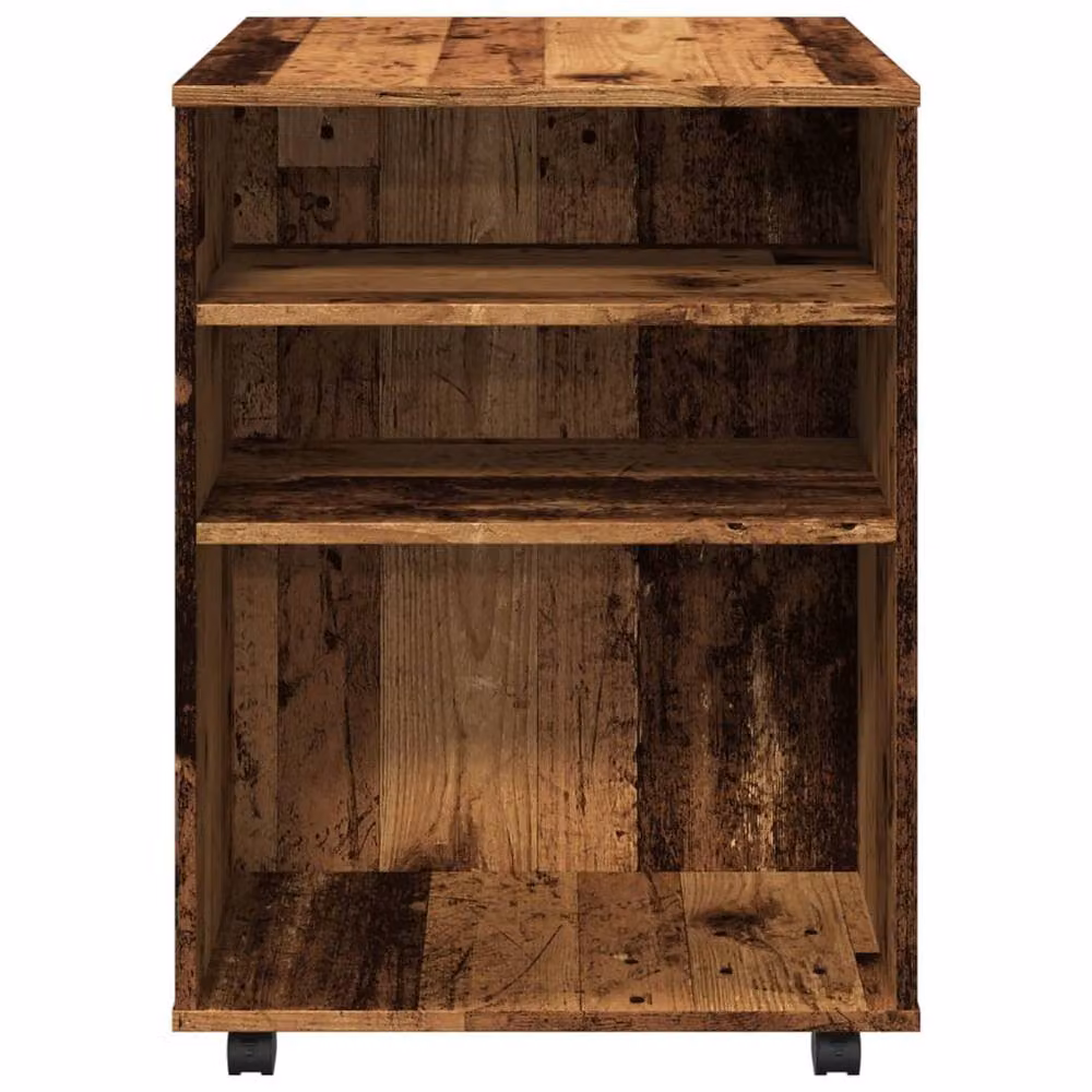 Berkfield Home Rolling Cabinet in Old Wood Brown, W: 60 cm, D: 53 cm, H: 72 cm – 5