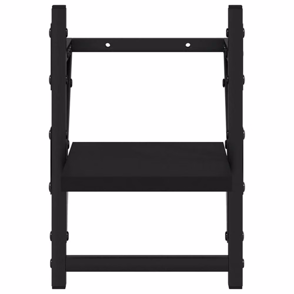 Berkfield Home Wall Mounted Shelves with Bars, 2 Piece Set, Black, W/D/H: 20 x 25 x 30 cm – 4
