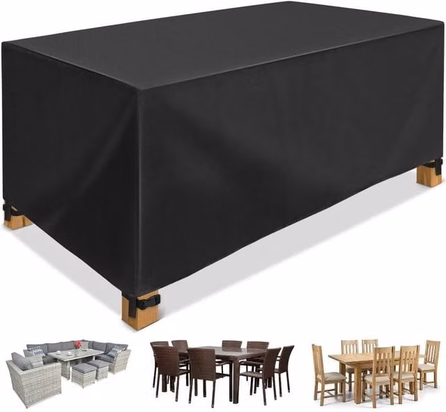 EONLION 210D Waterproof Outdoor Garden Furniture Cover, Black