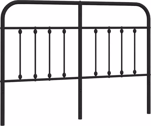Berkfield Home Classic Metal Headboard in Black, Width: 150 cm – 1