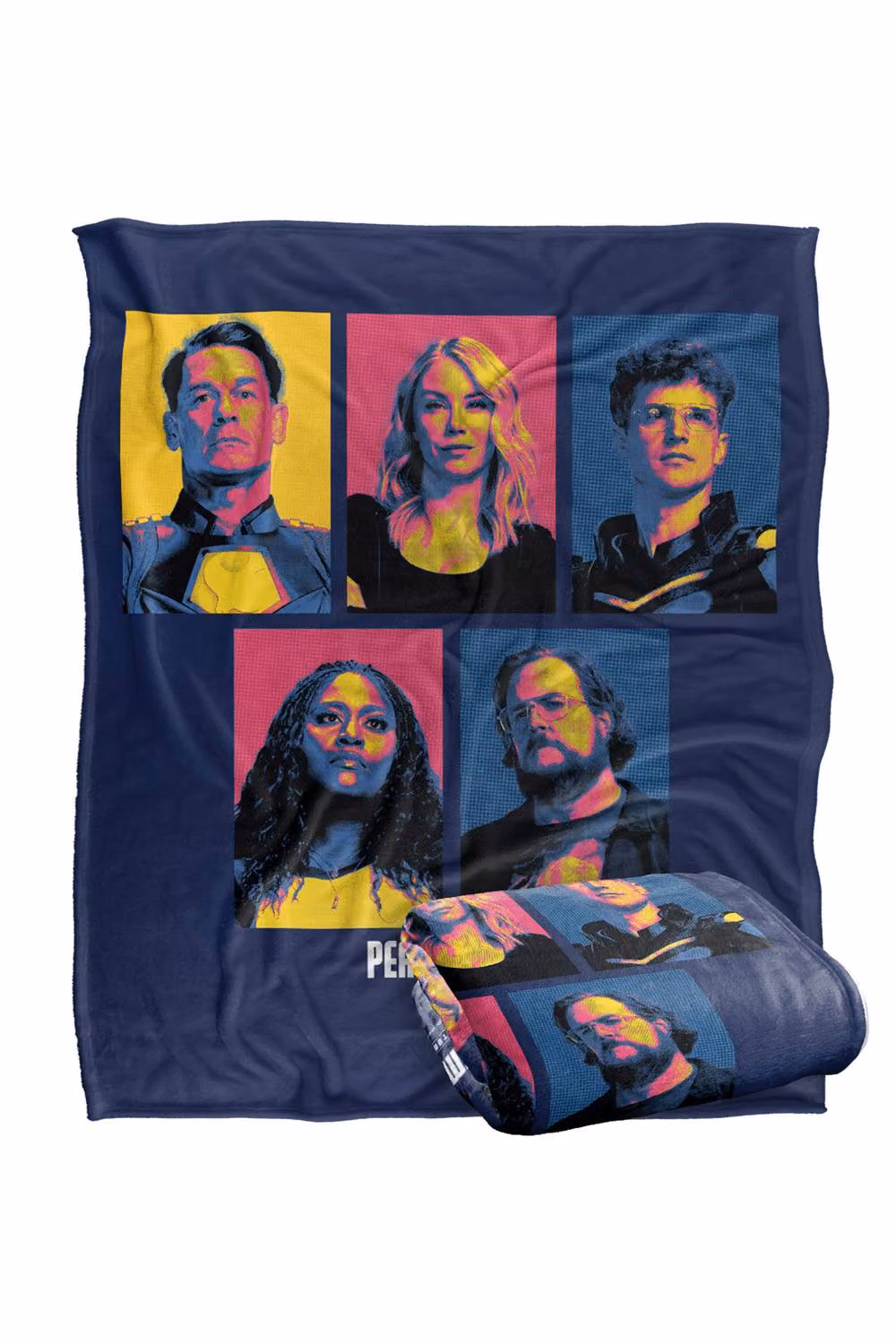 Warner Bros. Peacemaker Season Two Character Squares Silky Touch Super Soft Fluffy Polyester Throw, Multicolour, Extra Large – 2