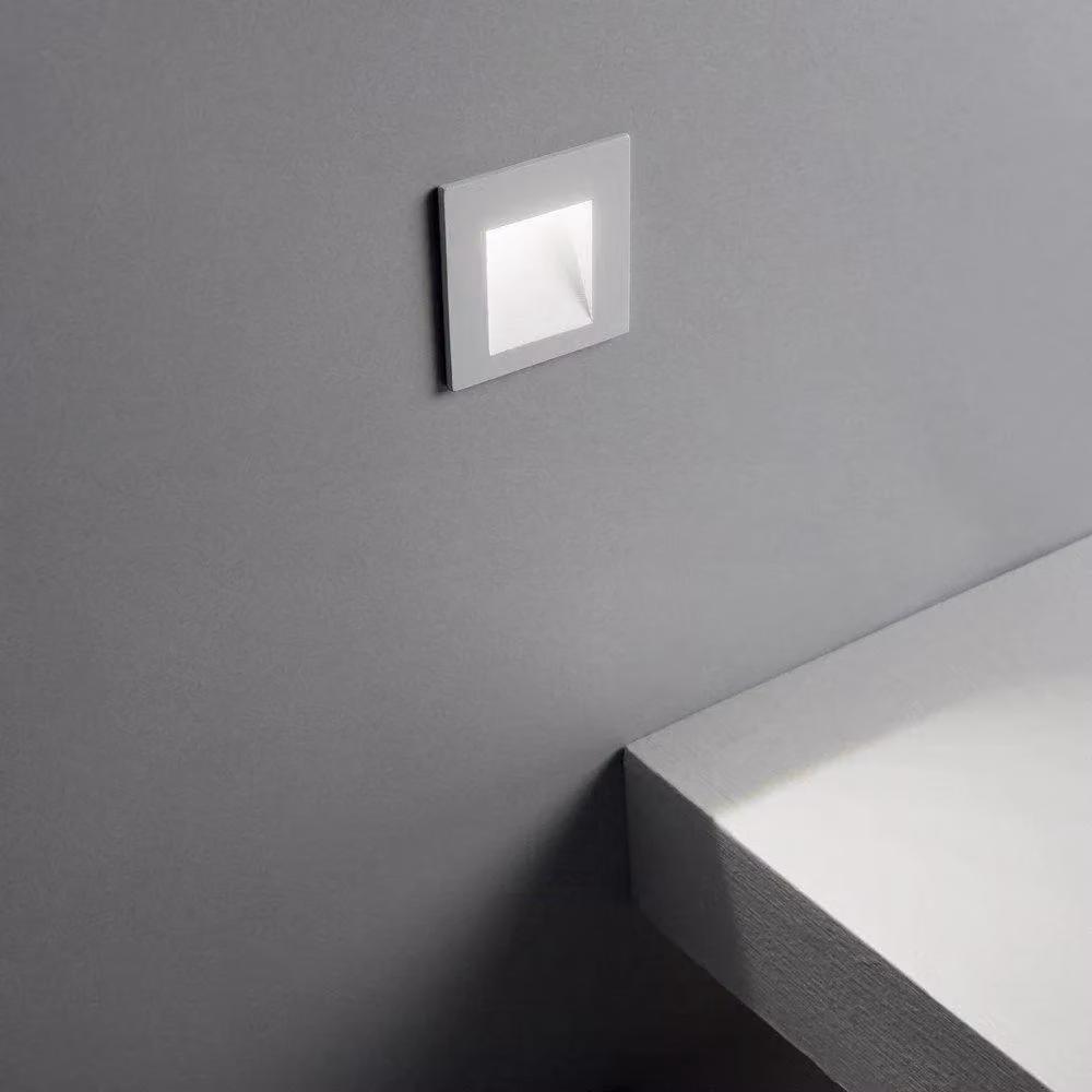Netlighting Bit LED Outdoor Square Recessed Wall Light in Black or Anthracite, IP65, 3000K Warm White – 3