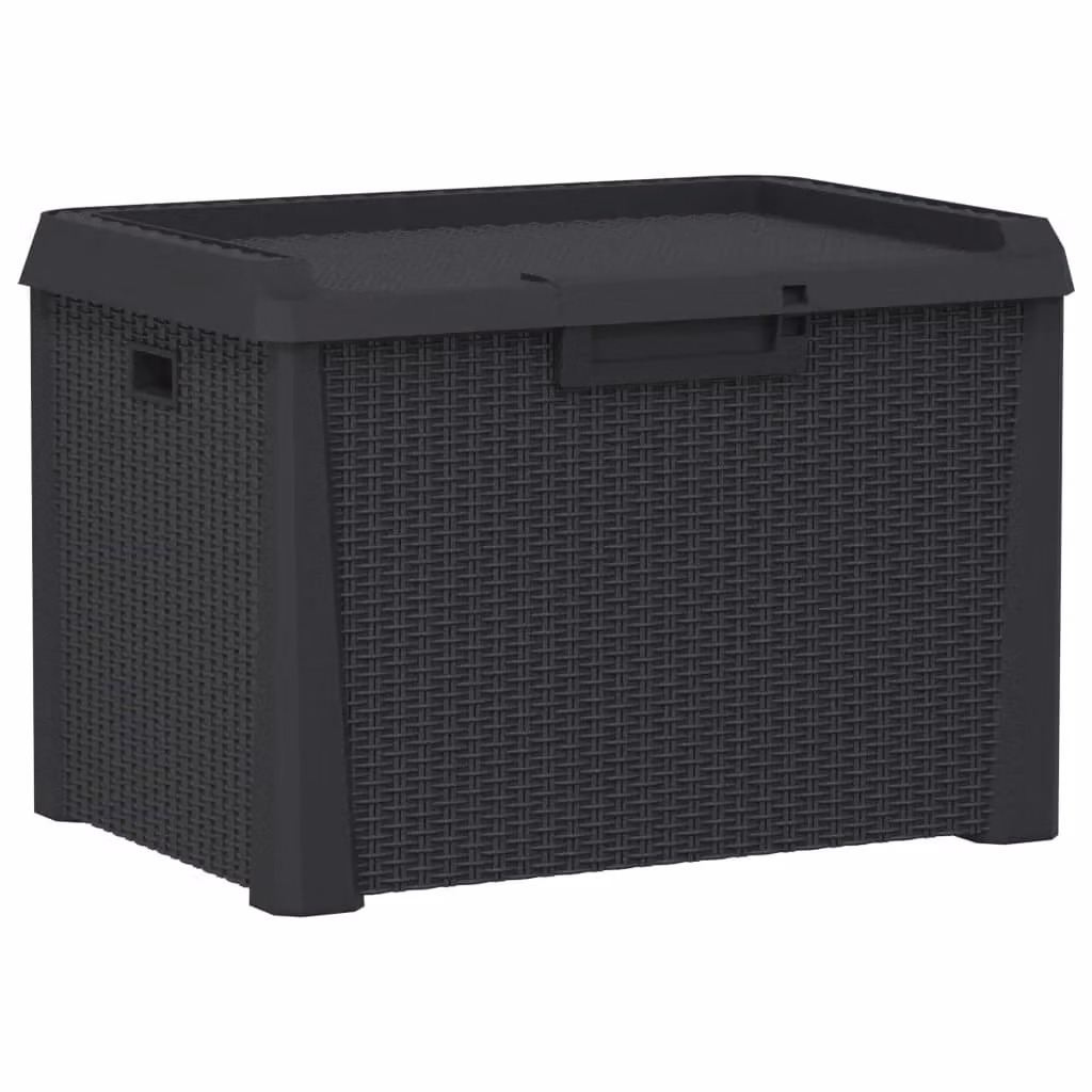 Berkfield Home Garden Storage Box in Anthracite and Black, 125 L – 2