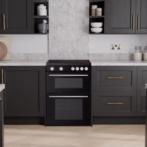 Willow WT60CCB Freestanding Electric Twin Cavity Cooker with Ceramic Hob, Black and Silver – 6