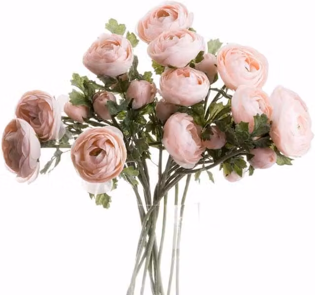 Lemon Pavilion Ranunculus Artificial Flower in Pink, W25 x D15 x H58 cm