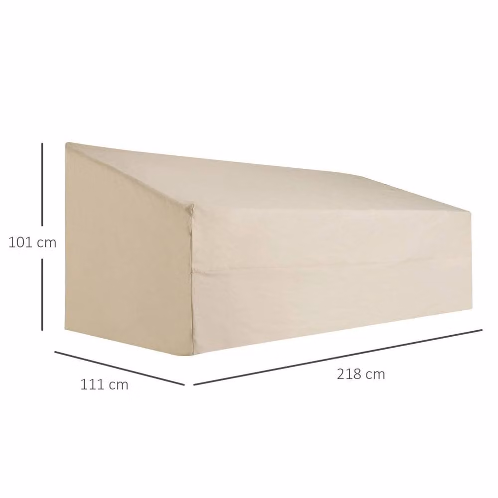 EONLION Water-Repellent 3 Seater Garden Sofa Rain Cover in Beige, Width: 100 cm – 2
