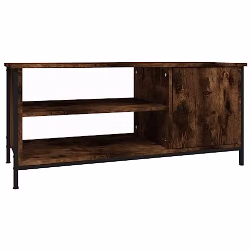 vidaXL Industrial TV Cabinet in Smoked Oak, W/D/H: 100 x 40 x 45 cm – 1