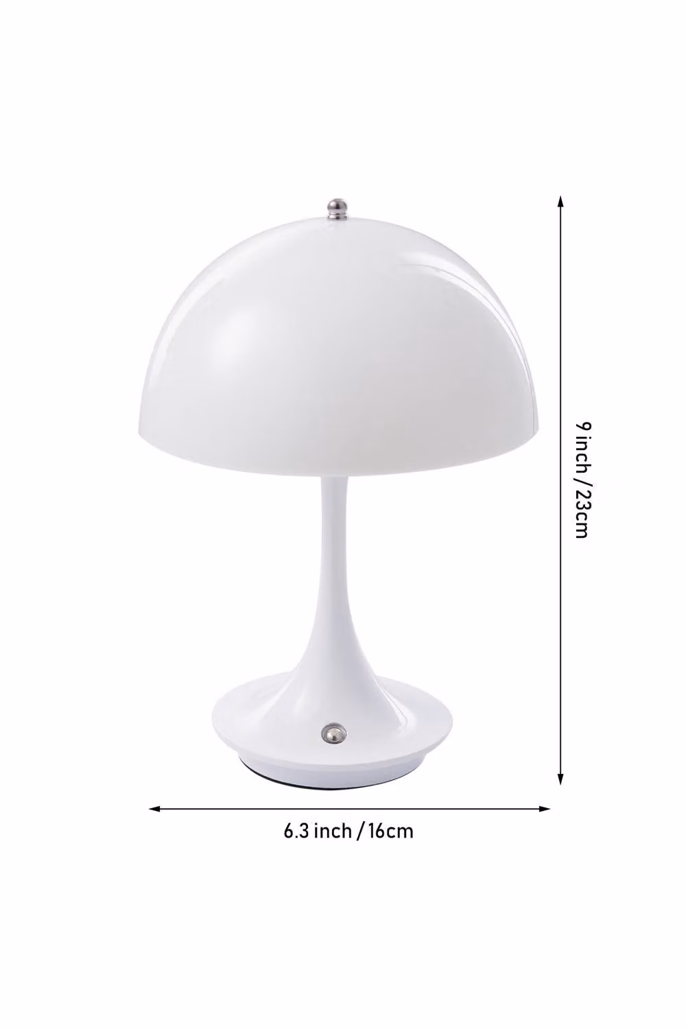 Living and Home Dimmable Mushroom-Shaped Touch Table Lamp in White – 5