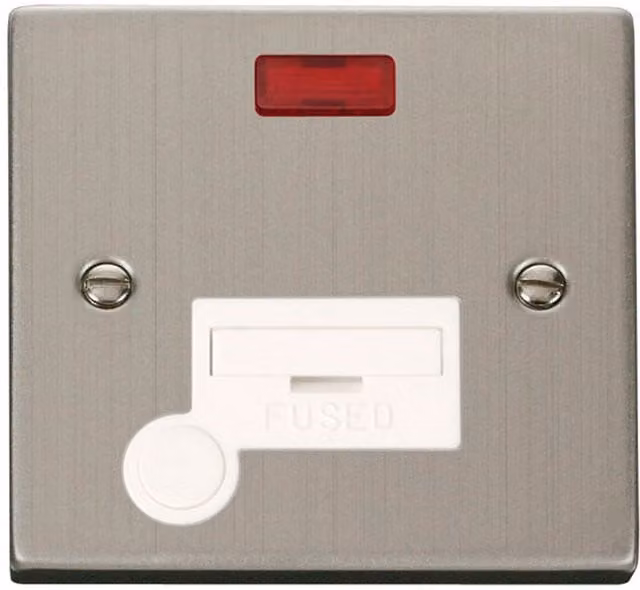 SE HOME Stainless Steel Surface Socket Plate with Flex in White and Silver