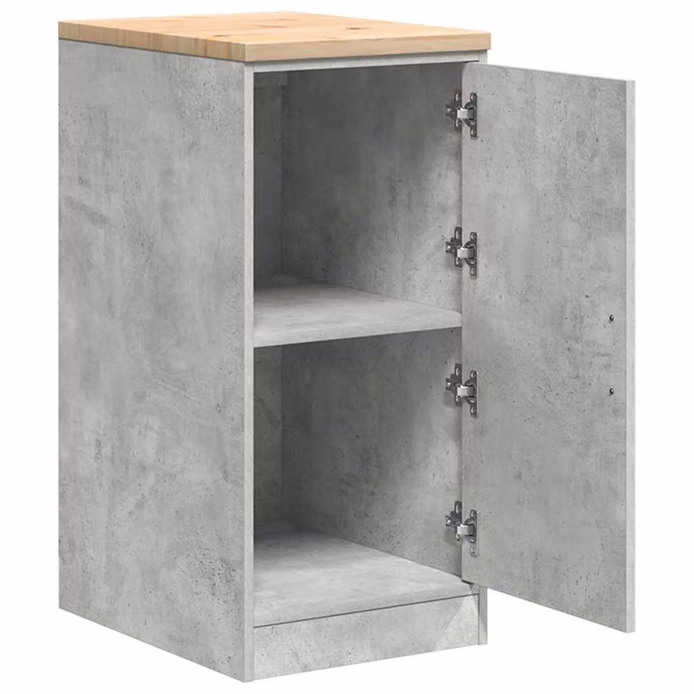 Berkfield Home Durable Garage Storage Cabinet in Concrete Grey, W/D/H: 40 x 51 x 85 cm – 3