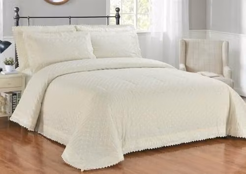 Rapport Home Richmond Ivory Polycotton Duvet Cover Set with Pillowcases, W/D/H: 135 x 200 cm and 50 x 75 cm