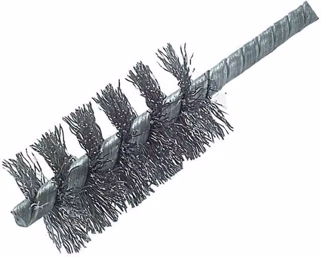 Lessmann DIY Cylinder Brush 28mm with 0.30mm Steel Wire in Grey and Multicolour