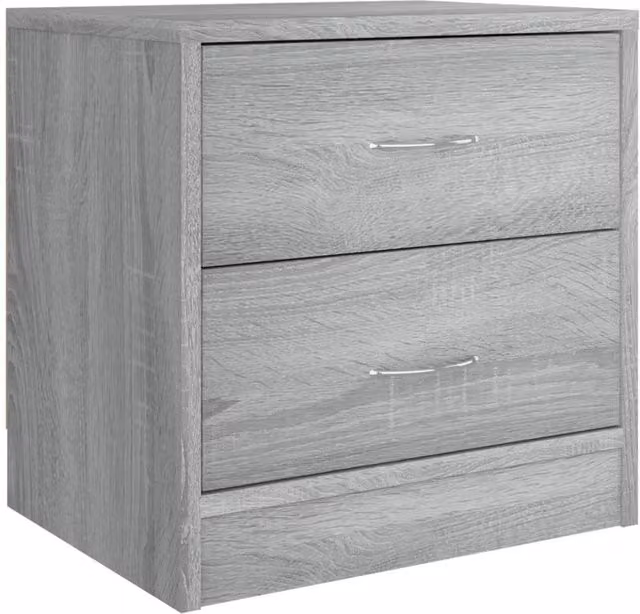 Berkfield Home Bedside Cabinet in Grey Sonoma, W/D/H: 40 x 30 x 40 cm