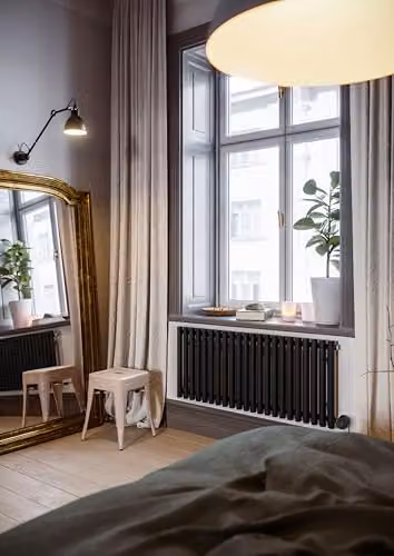Terma Rolo Room E Electric Radiator with Wifi and App Control, 1 kW, Black, H 58.0 cm x W 119.5 cm – 5