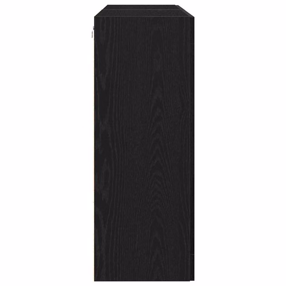 Berkfield Home Wall Mounted Cabinets 2 Piece Set in Black Oak with Glass Doors, W/D/H: 69.5 x 34 x 90 cm – 5